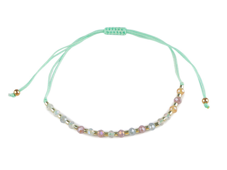 Náramok shamballa brúsené korálky s AB efektom