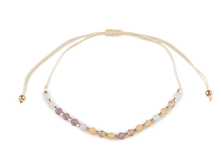 Náramok shamballa brúsené korálky s AB efektom