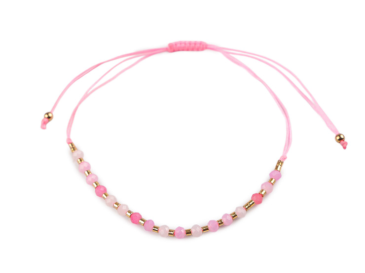 Bransoletka shamballa koraliki szlifowane z efektem AB 