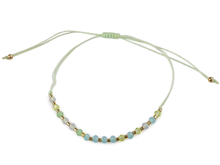 Bransoletka shamballa koraliki szlifowane z efektem AB 