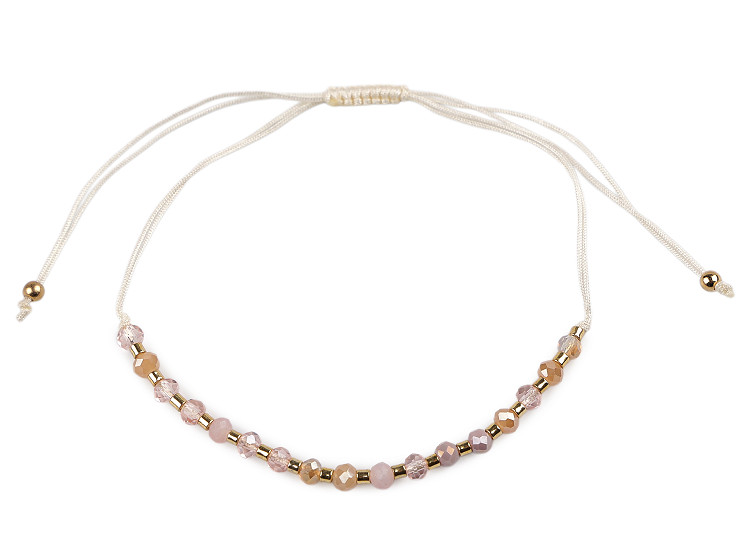 Bransoletka shamballa koraliki szlifowane z efektem AB 