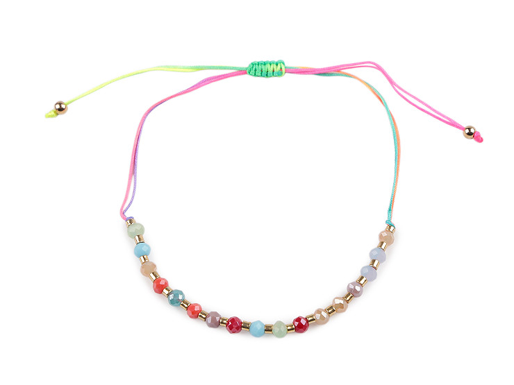 Bransoletka shamballa koraliki szlifowane z efektem AB 