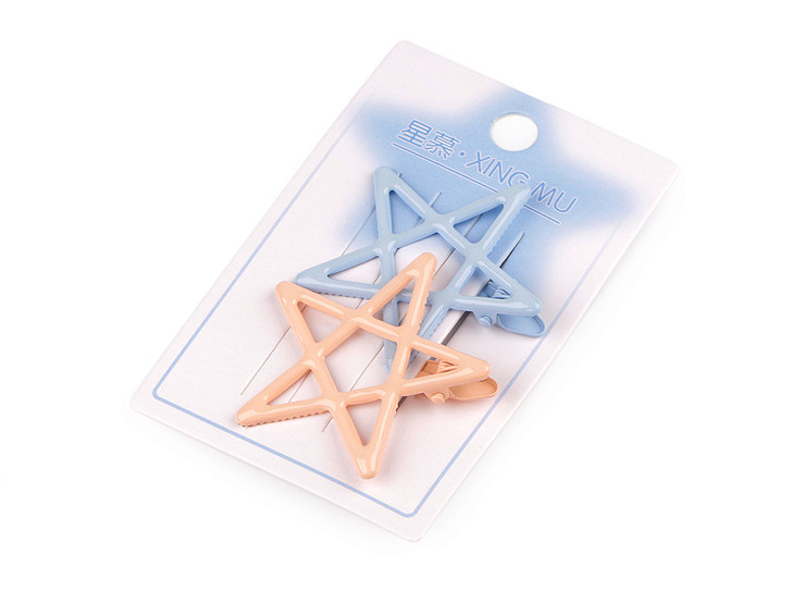 Kovové sponky do vlasů srdce, hvězdy, brýle