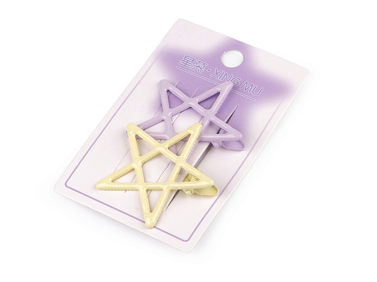 Kovové sponky do vlasů srdce, hvězdy, brýle