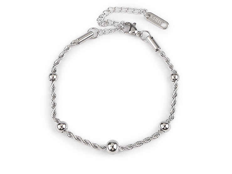 Bracelet torsadé en acier inoxydable