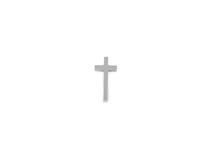 Stainless steel pendant, cross 10x21 mm