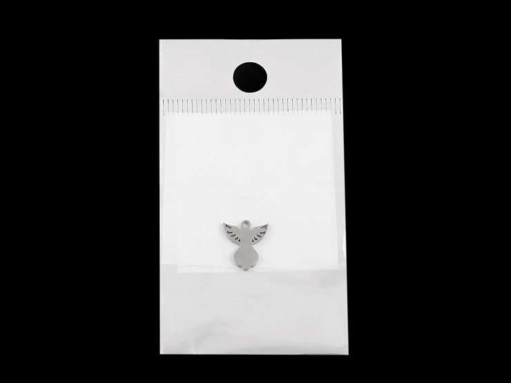 Přívěsek z nerezové oceli anděl 11x12 mm