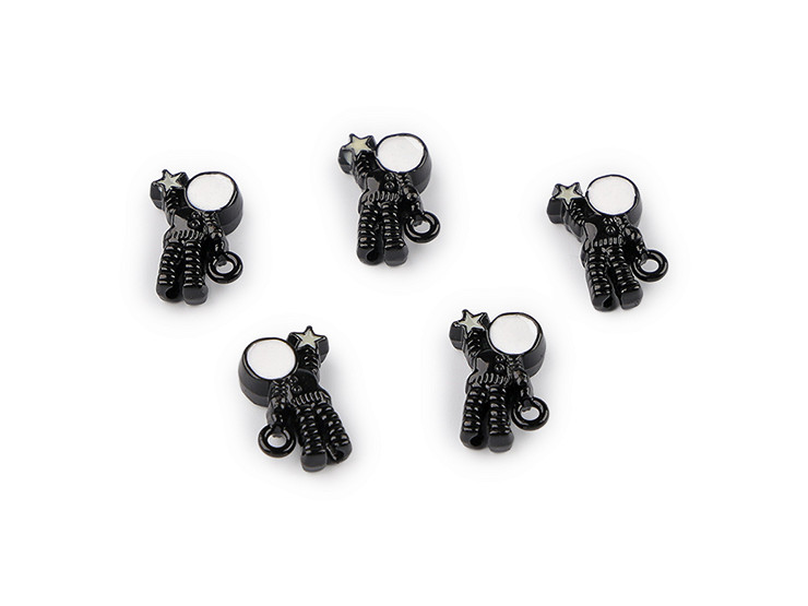 Kovový přívěsek / korálek kosmonaut 9x13 mm