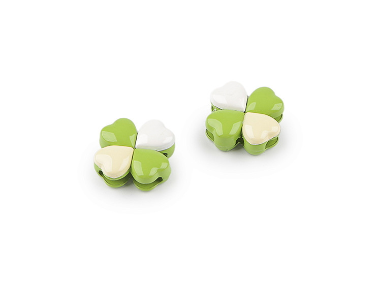 Fém gyöngy / medál négylevelű lóhere Ø15 mm