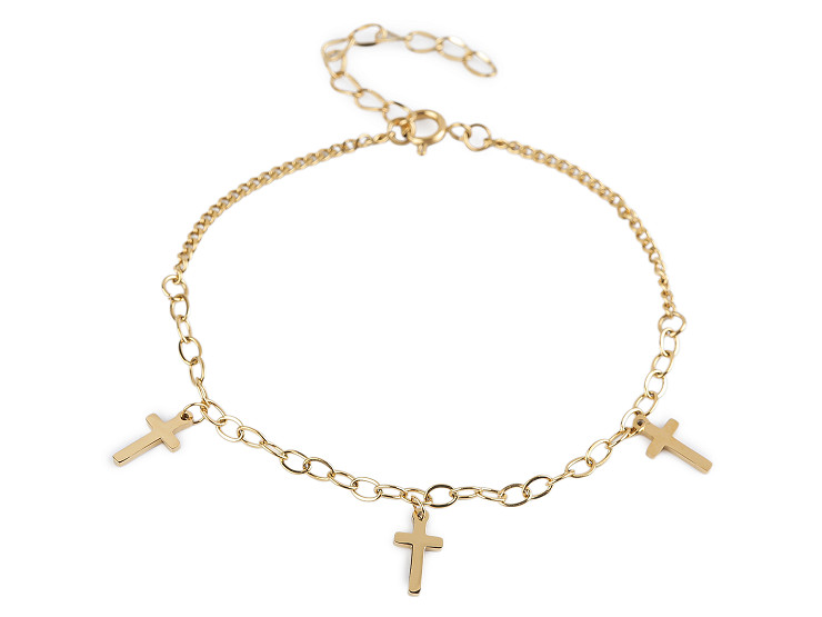 Náramek z nerezové oceli křížek