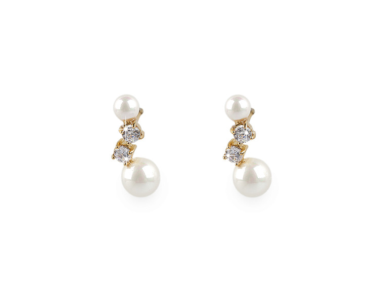 Boucles d’oreilles en acier inoxydable avec perle