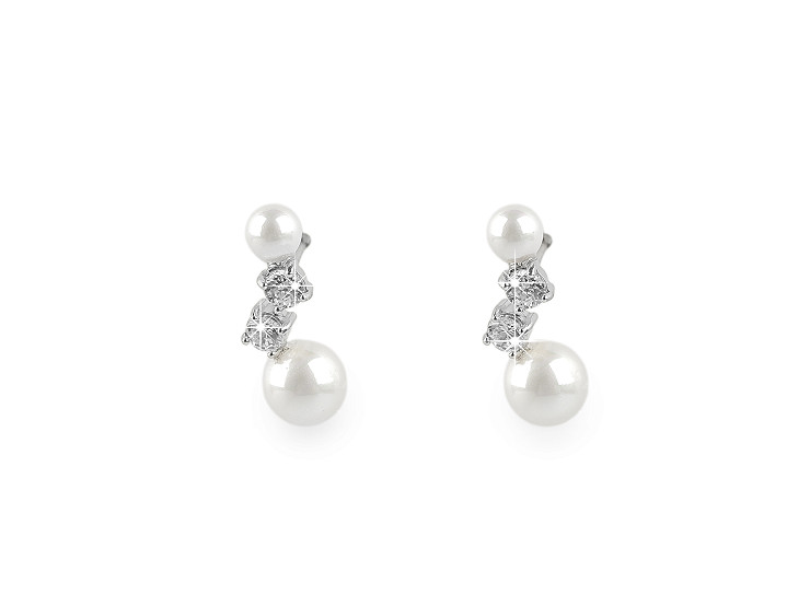 Perlové náušnice z nerezovej ocele