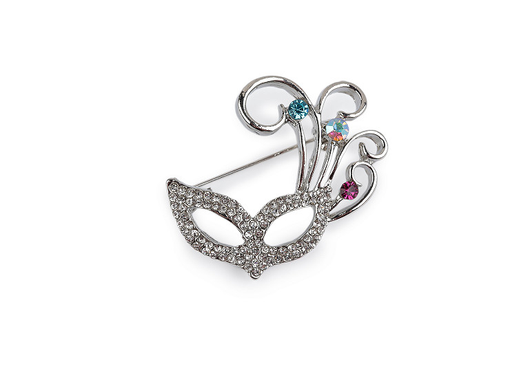 Brošňa s brúsenými kamienkami maska, baletné špičky