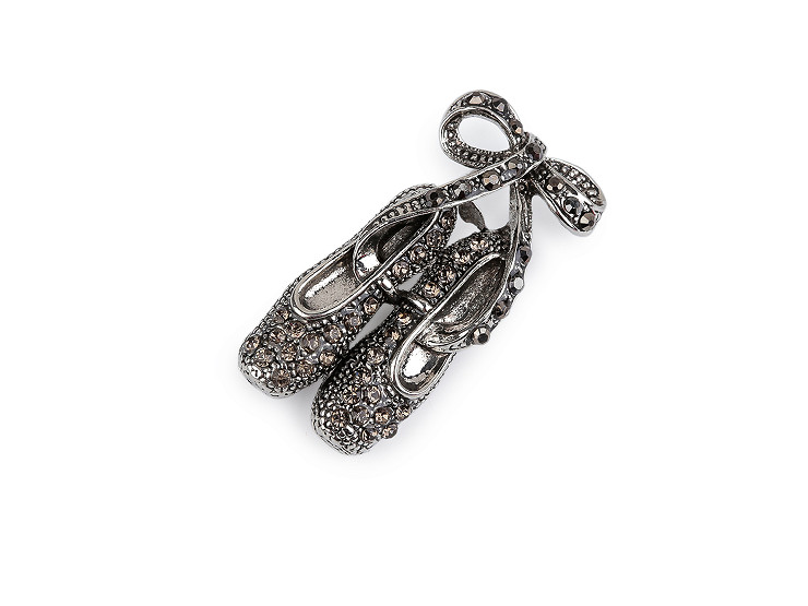 Brošňa s brúsenými kamienkami maska, baletné špičky