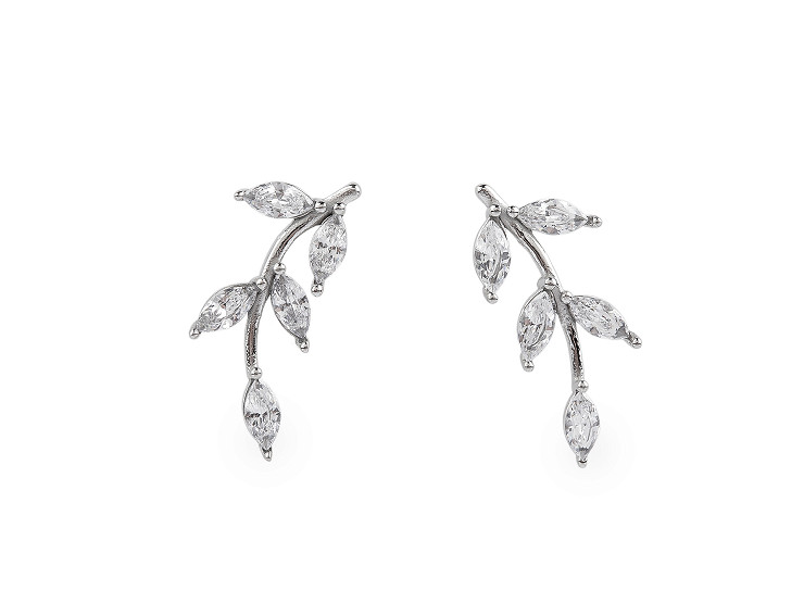 Náušnice z nerezové oceli s broušenými kamínky