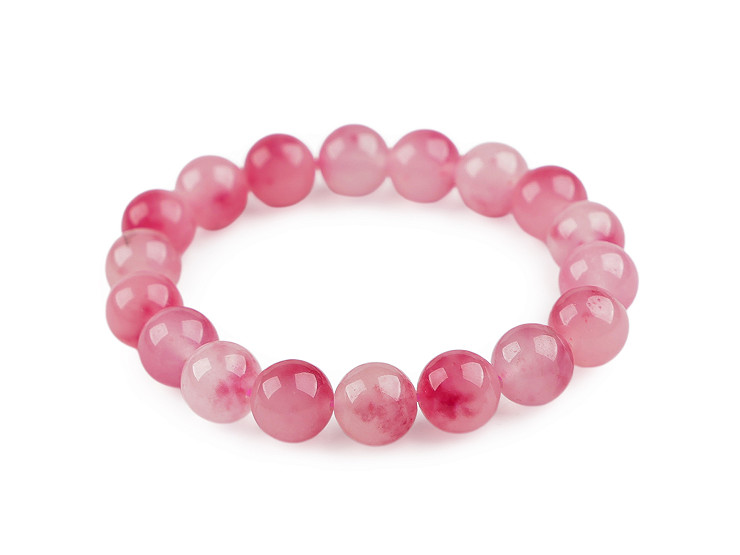 Náramek pružný ze skleněných korálků