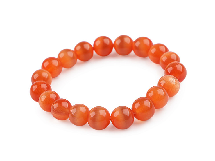 Náramek pružný ze skleněných korálků