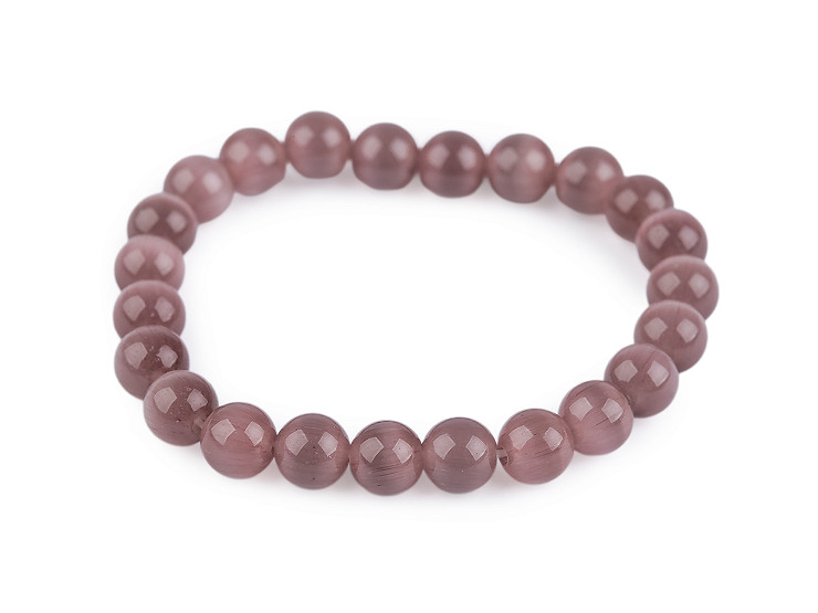 Náramek z minerálních, syntetických a skleněných korálků