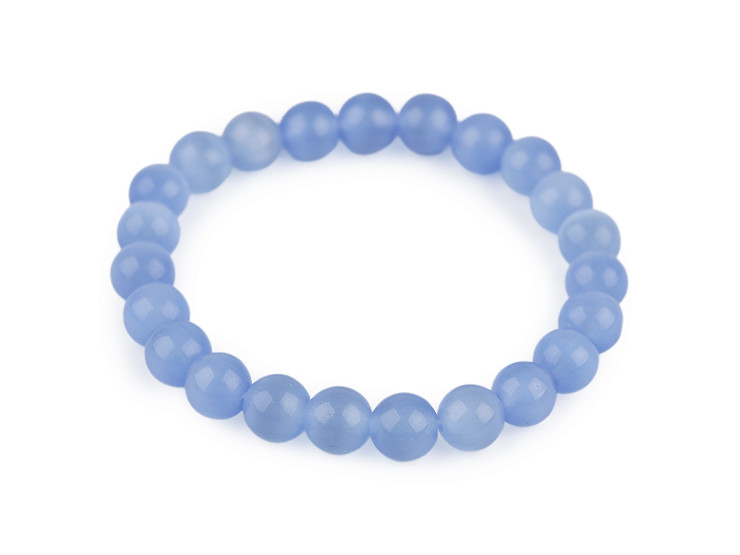 Náramek z minerálních, syntetických a skleněných korálků