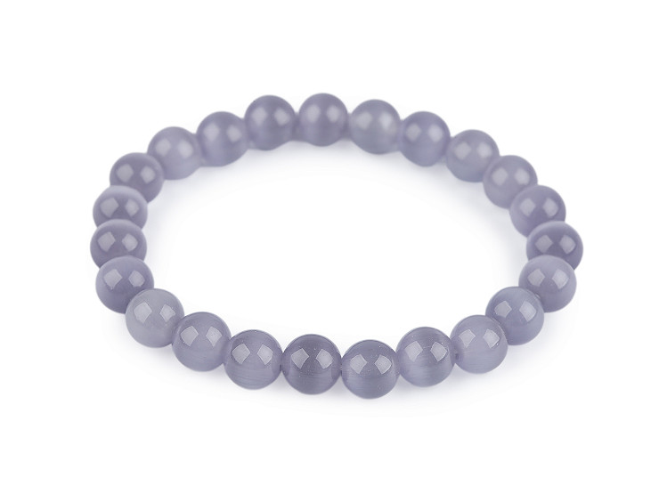 Náramek z minerálních, syntetických a skleněných korálků