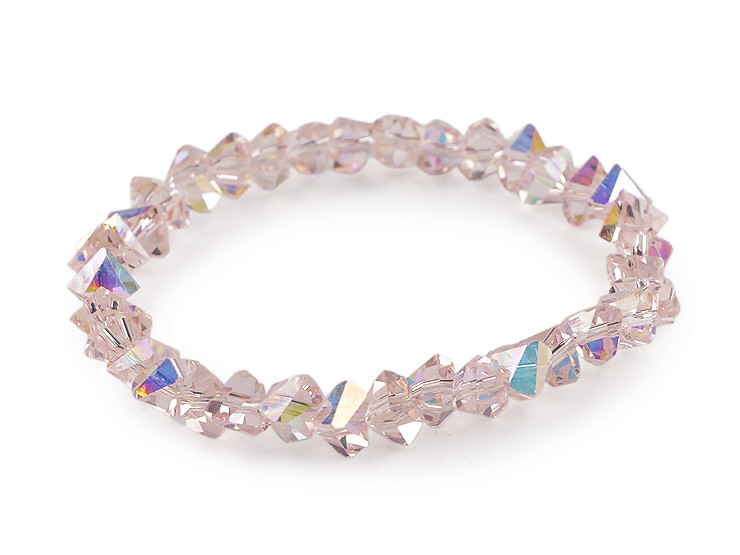  Rugalmas karötő csiszolt gyöngyökből AB hatással