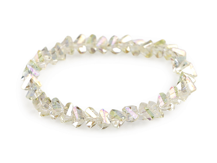  Rugalmas karötő csiszolt gyöngyökből AB hatással