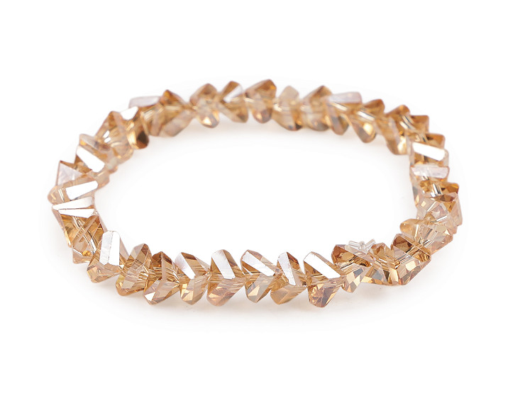  Rugalmas karötő csiszolt gyöngyökből AB hatással