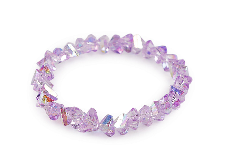  Rugalmas karötő csiszolt gyöngyökből AB hatással