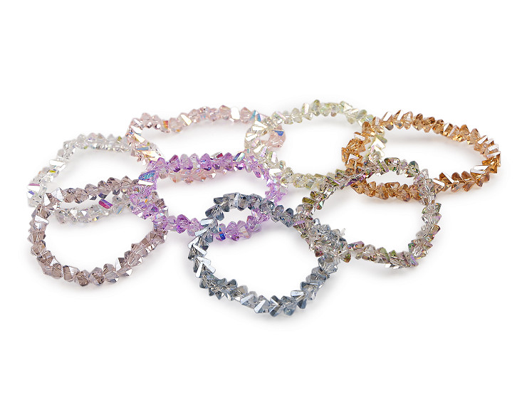  Rugalmas karötő csiszolt gyöngyökből AB hatással