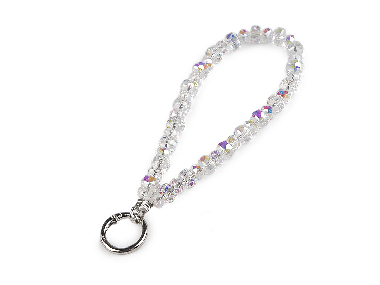 Prívesok na mobil zo sklenených korálikov