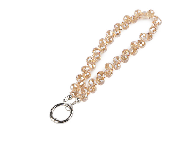 Prívesok na mobil zo sklenených korálikov