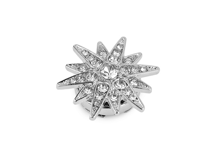 Ozdoba na gombík s brúsenými kamienkami