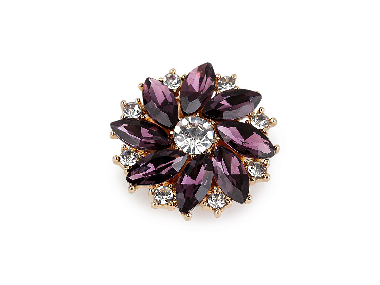 Ozdoba na gombík s brúsenými kamienkami