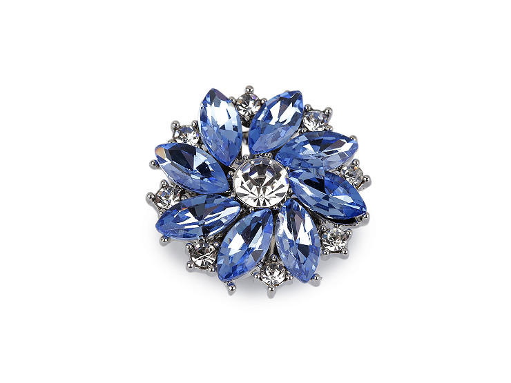 Ozdoba na gombík s brúsenými kamienkami