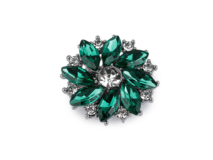 Ozdoba na gombík s brúsenými kamienkami