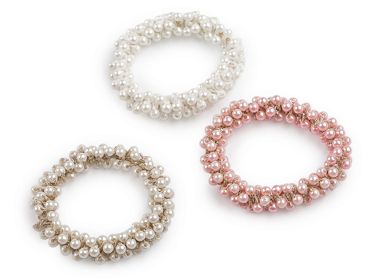 Perlová gumička do vlasů