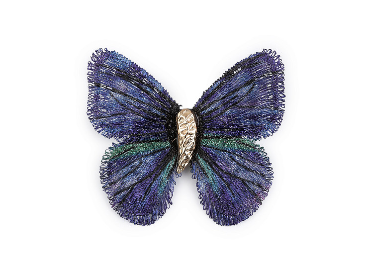 Brošňa motýľ textilný