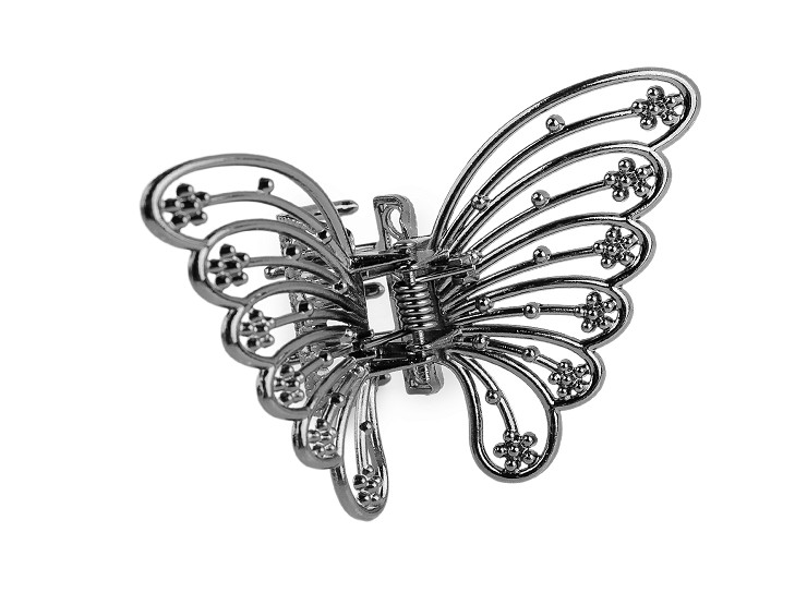 Skřipec do vlasů kovový motýl