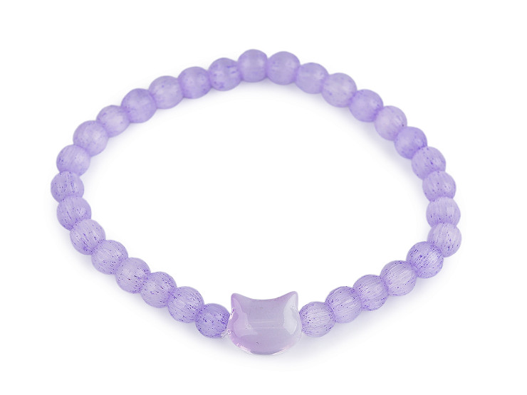 Üveggyöngy karkötő rugalmas macska, pillangó, csillag