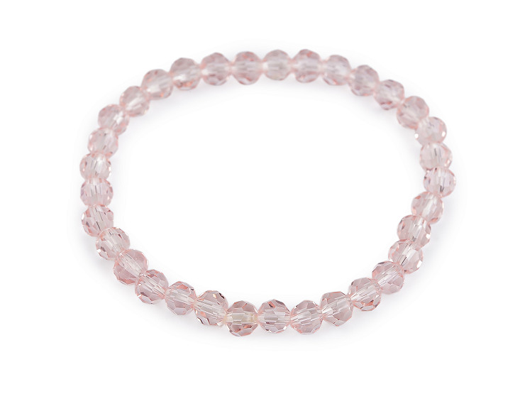 Náramek pružný z broušených korálků