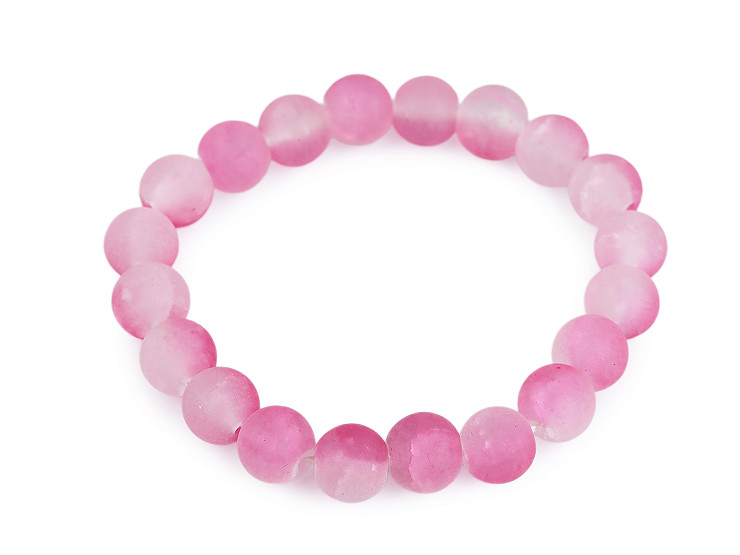 Rugalmas karkötő öveggyöngyökből jéges hatású