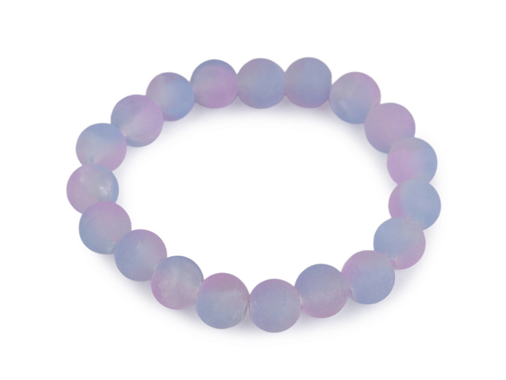 Rugalmas karkötő öveggyöngyökből jéges hatású