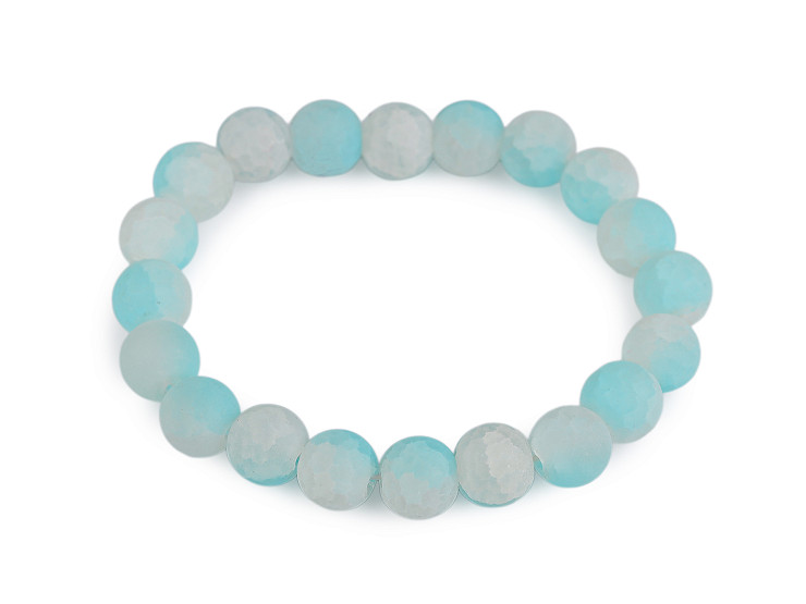 Rugalmas karkötő öveggyöngyökből jéges hatású