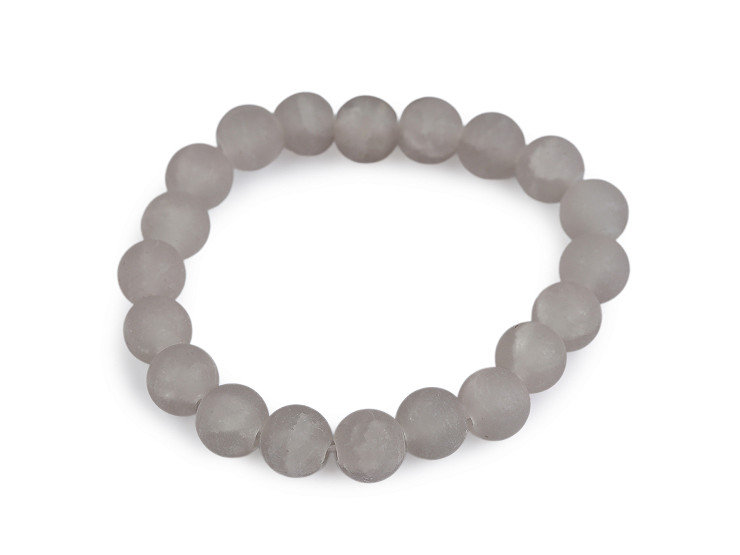 Rugalmas karkötő öveggyöngyökből jéges hatású