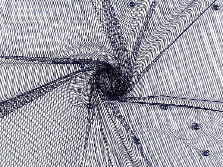 Tiul miękki z perełkami 