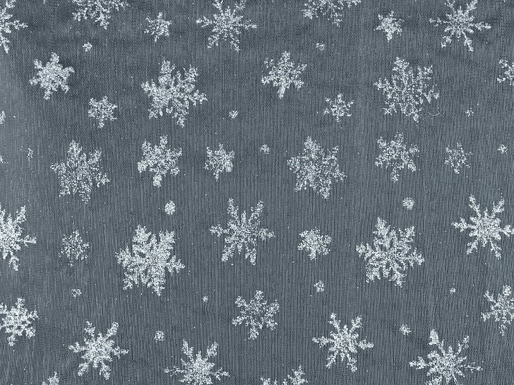Organza with Glitter Snowflakes