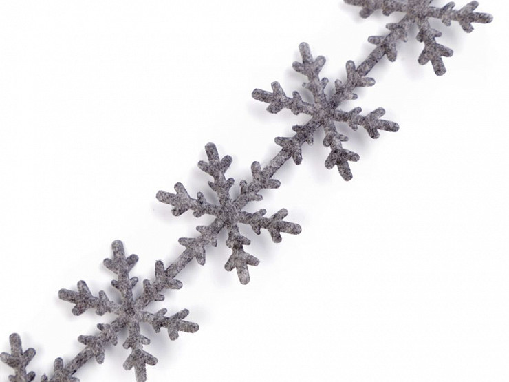 Schneeflocken aus Filz 25 mm