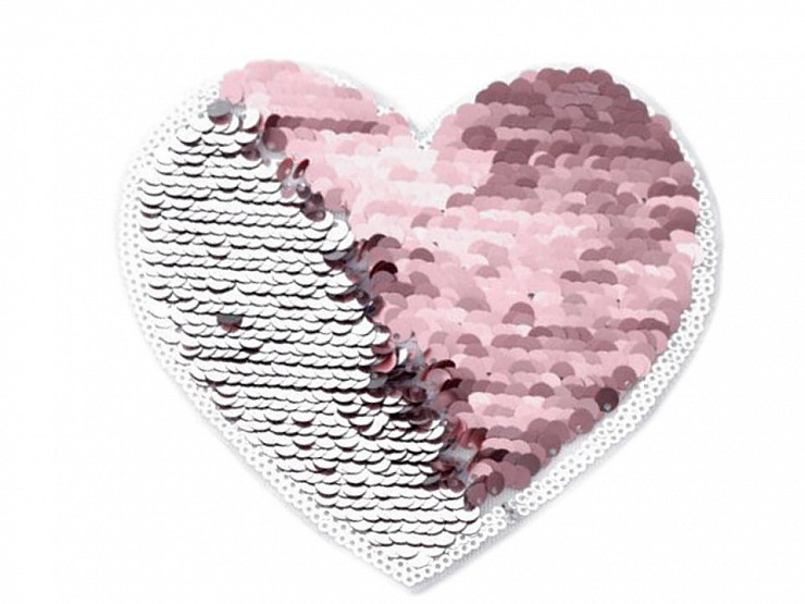 Applique with Reversible Sequins Heart, Star