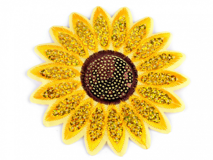 Nažehlovačka slunečnice s flitry