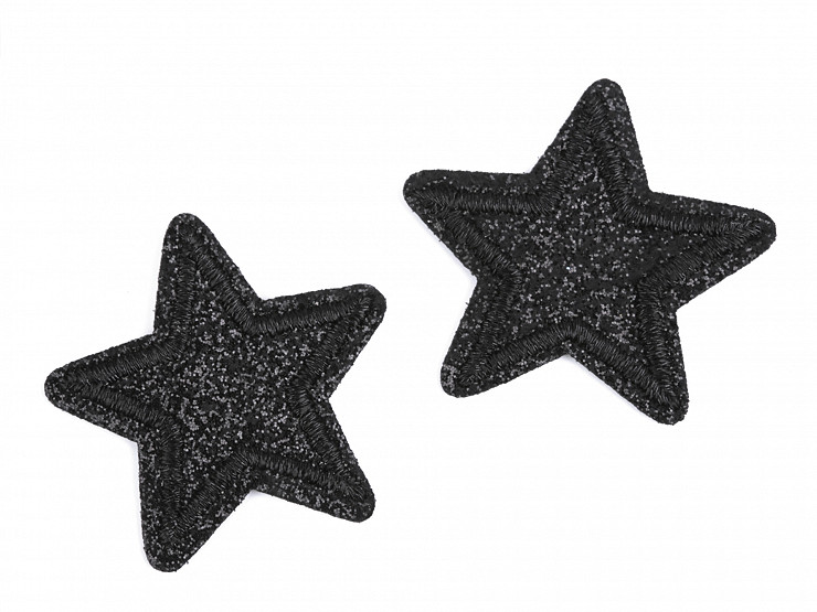 Patch termoadesiva, motivo: stella, con glitter